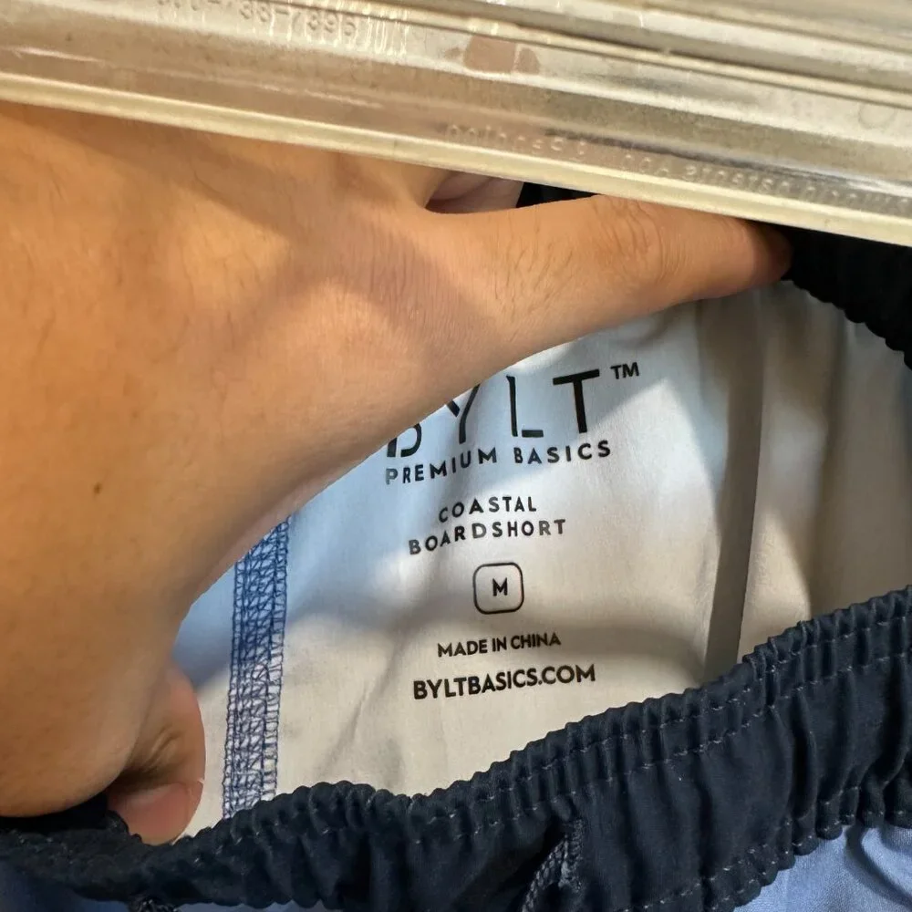 BYLT Premium Basics - Coastal Hybrid Boardshorts Backbay-Navy Medium